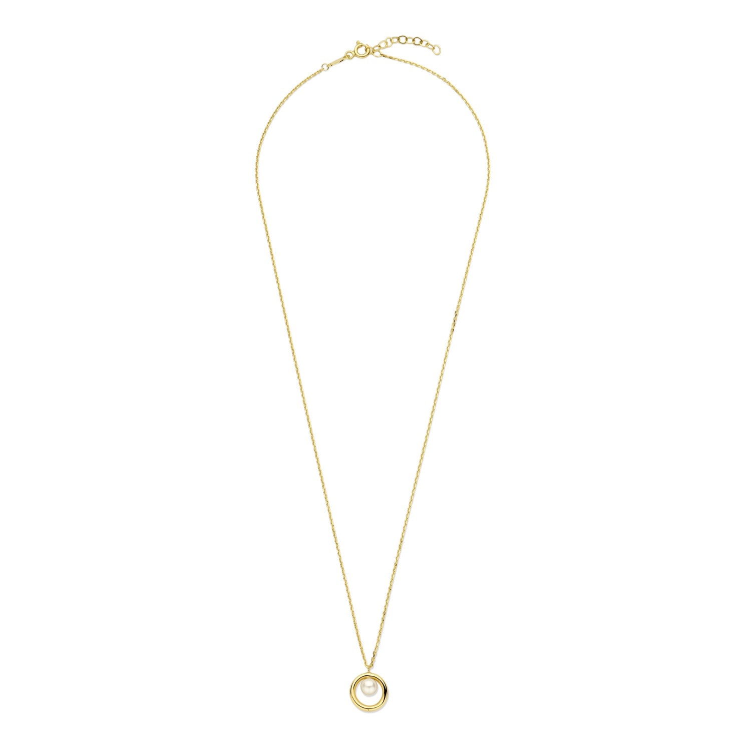 Beloro Jewels Regalo d'Amore 9 karat gold necklace and bracelet gift set with pearl BO90018