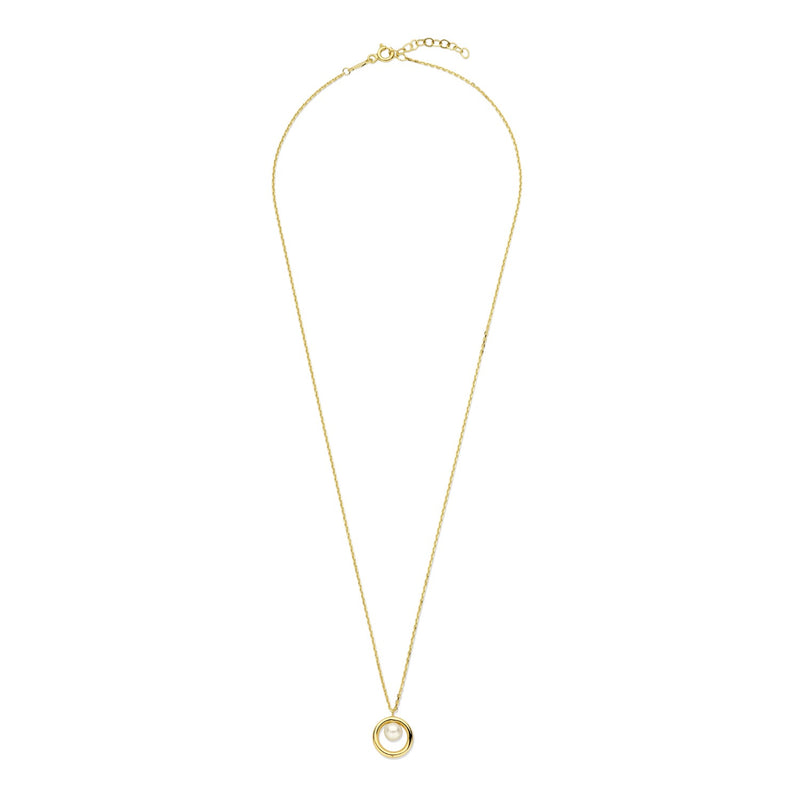 Beloro Jewels Regalo d'Amore 9 karaat gouden ketting en armband cadeauset met parel BO90018-zoom-