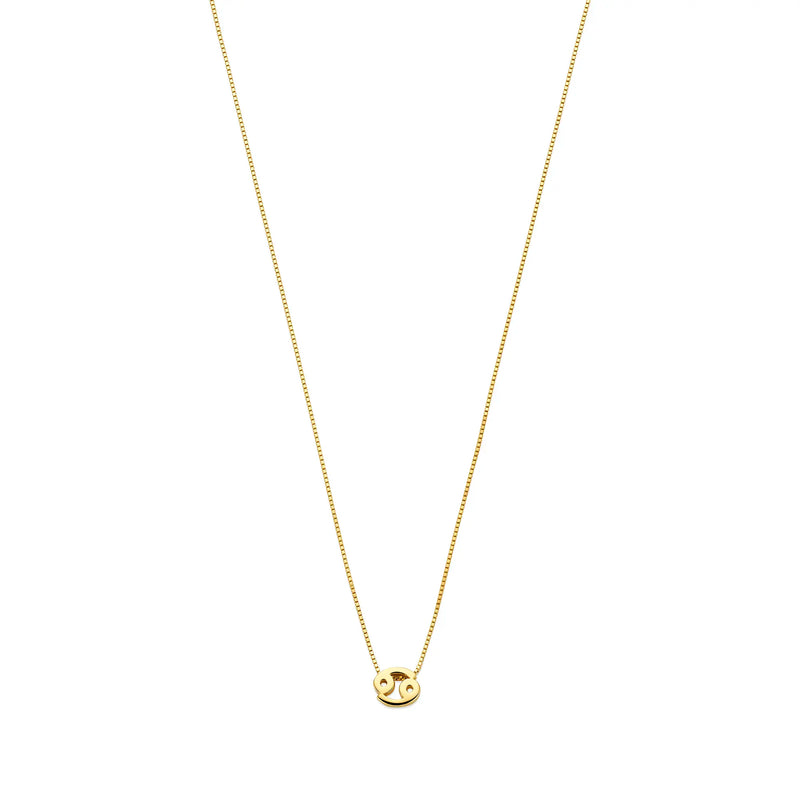 Isabel Bernard Étoiles d’Or Cancer 14 Carat Gold Venetian Necklace With Horoscope IB340181-zoom-