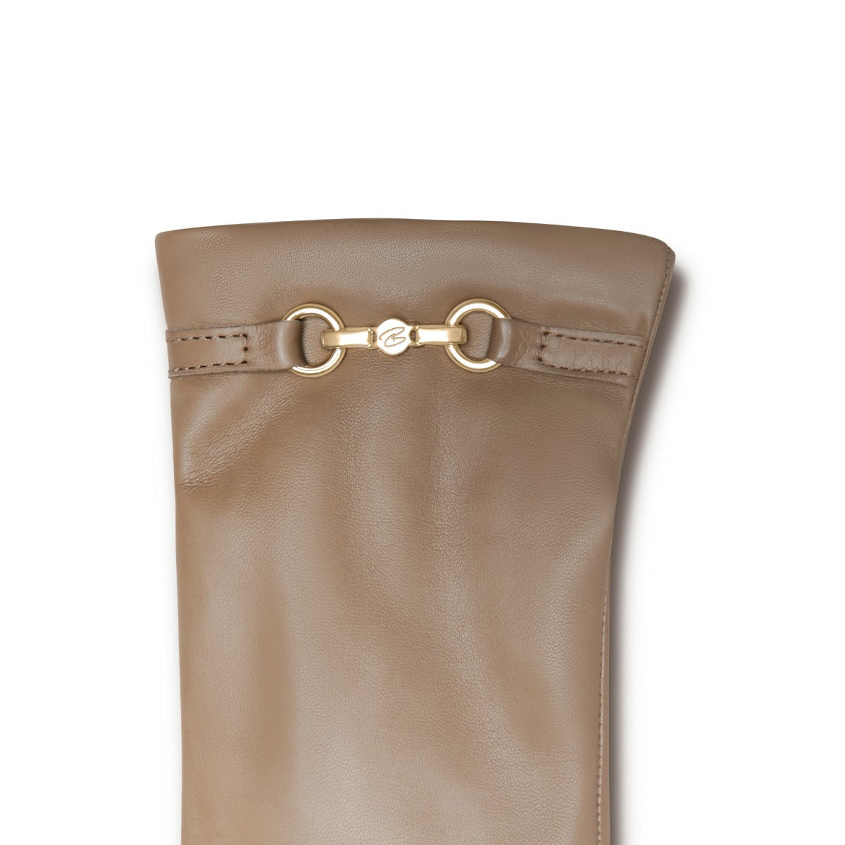 Isabel Bernard Honoré Marcelia taupe goatskin leather gloves IB67001-378-6.5