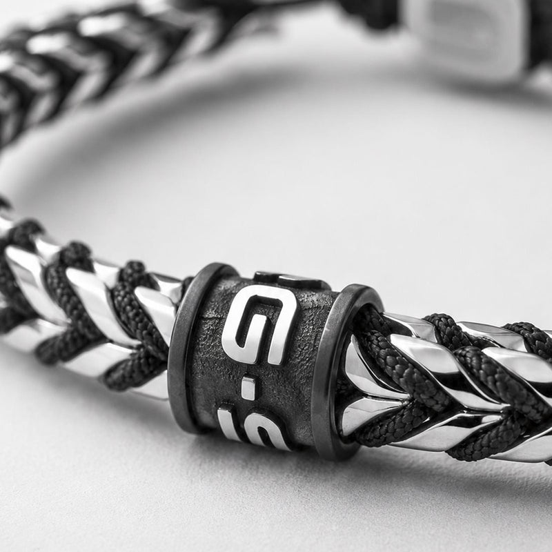 G-STAR DualShield Zilveren en Zwarte Armband GSJ.108.01-zoom-