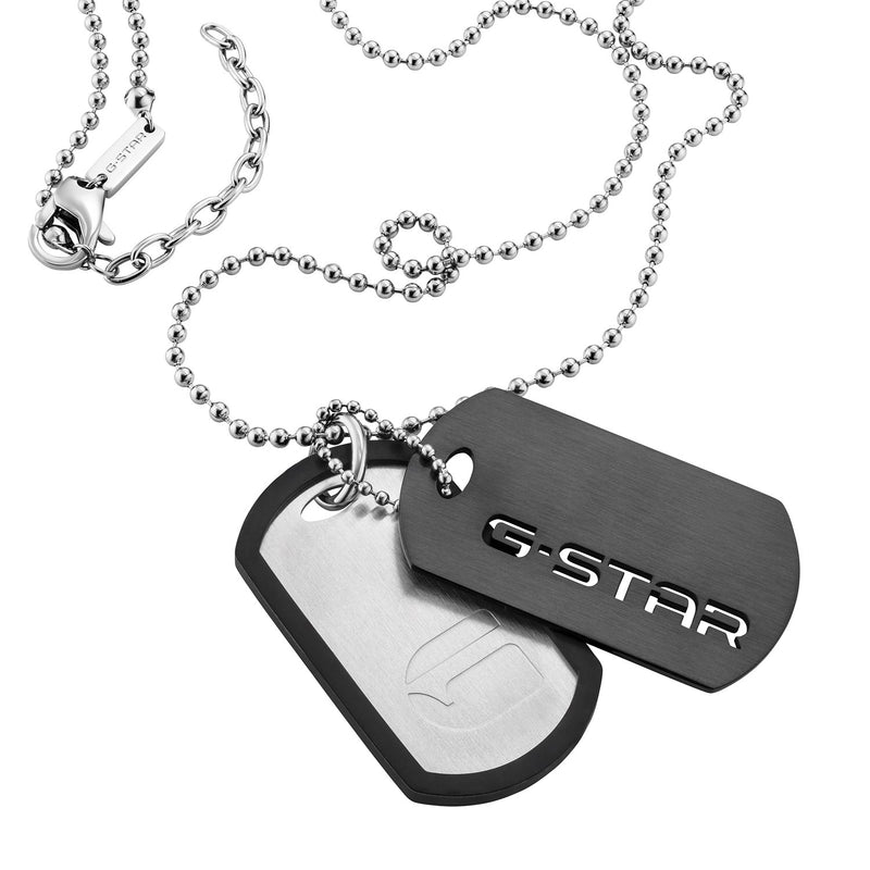 G-STAR D-Tag Zilverkleurige Box Chain Ketting GSJ.102.02-zoom-