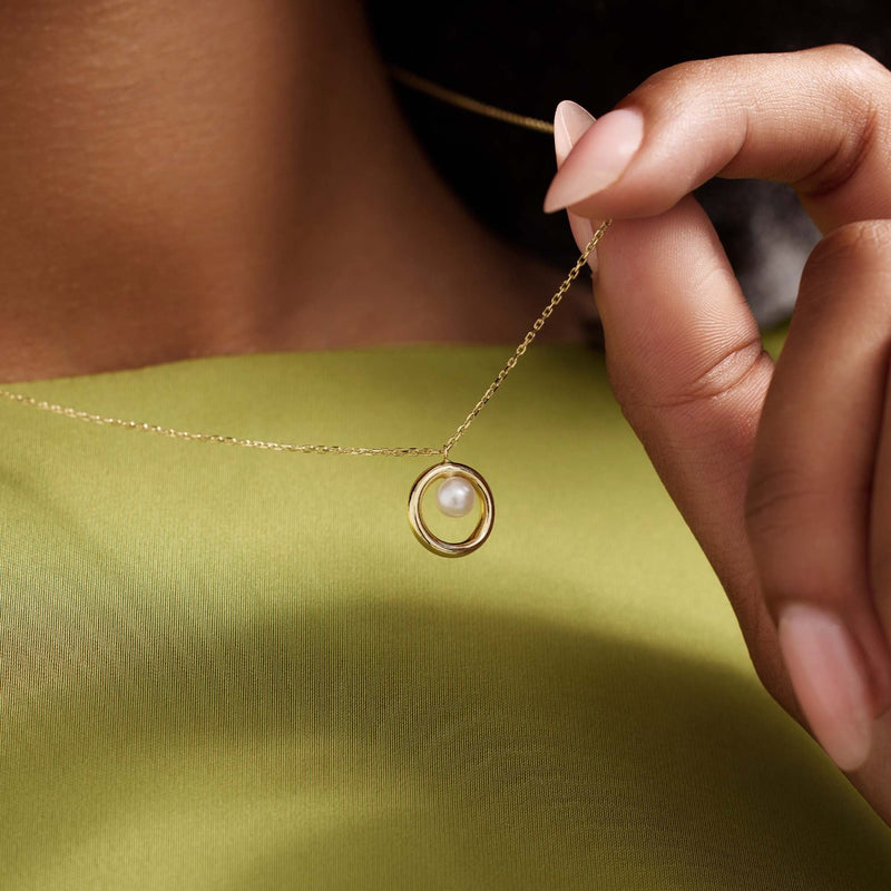 Beloro Jewels Regalo d'Amore 9 karaat gouden ketting en armband cadeauset met parel BO90018-zoom-