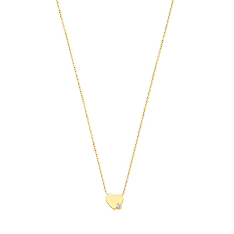 Isabel Bernard De la Paix Amore 14 karaat gouden collier met diamant 0.02 karaat IBD350028-zoom-