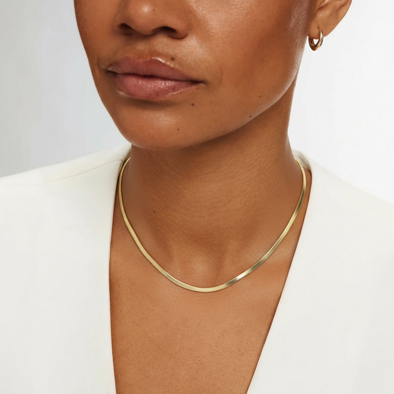 Isabel Bernard Aidee Leontine 14 Karaat Gouden Snake Ketting IB340176-zoom-