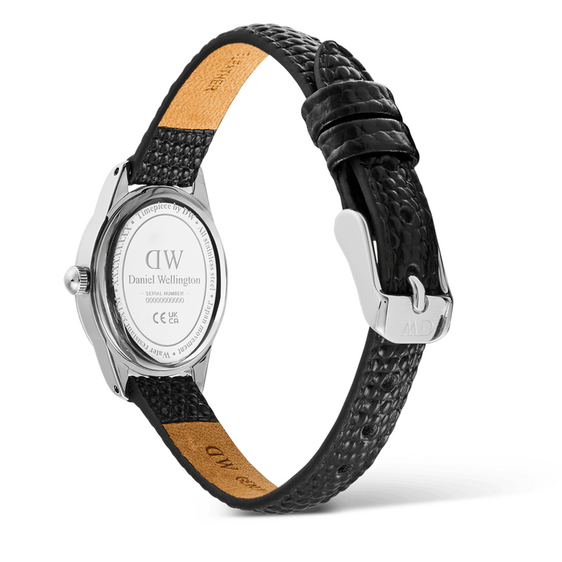 Daniel Wellington Ophelia Mini Black Lizard Zilverkleurig Dameshorloge DW00100887-zoom-