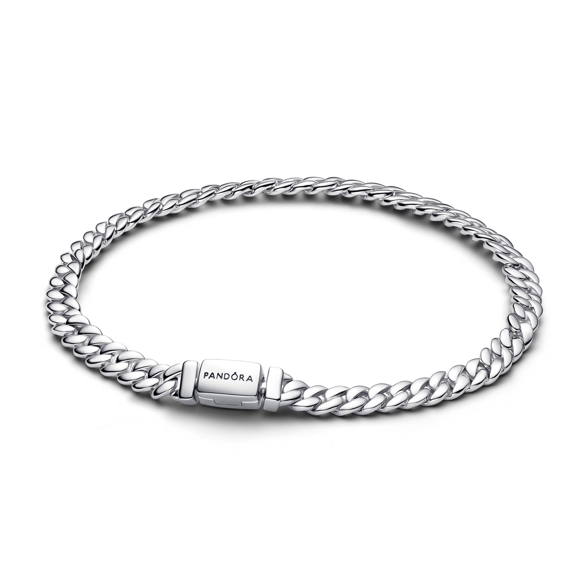 Pandora Timeless 925 Sterling Silver Cuban Link Bracelet 594367C00-18