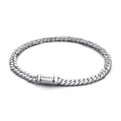 Pandora Timeless 925 Sterling Silver Cuban Link Bracelet 594367C00-18