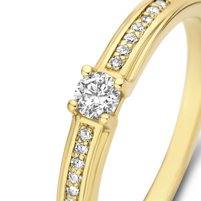Isabel Bernard De la Paix Madeline 14 karaat gouden ring | diamant 0.20 ct | IBD330016-48-zoom-