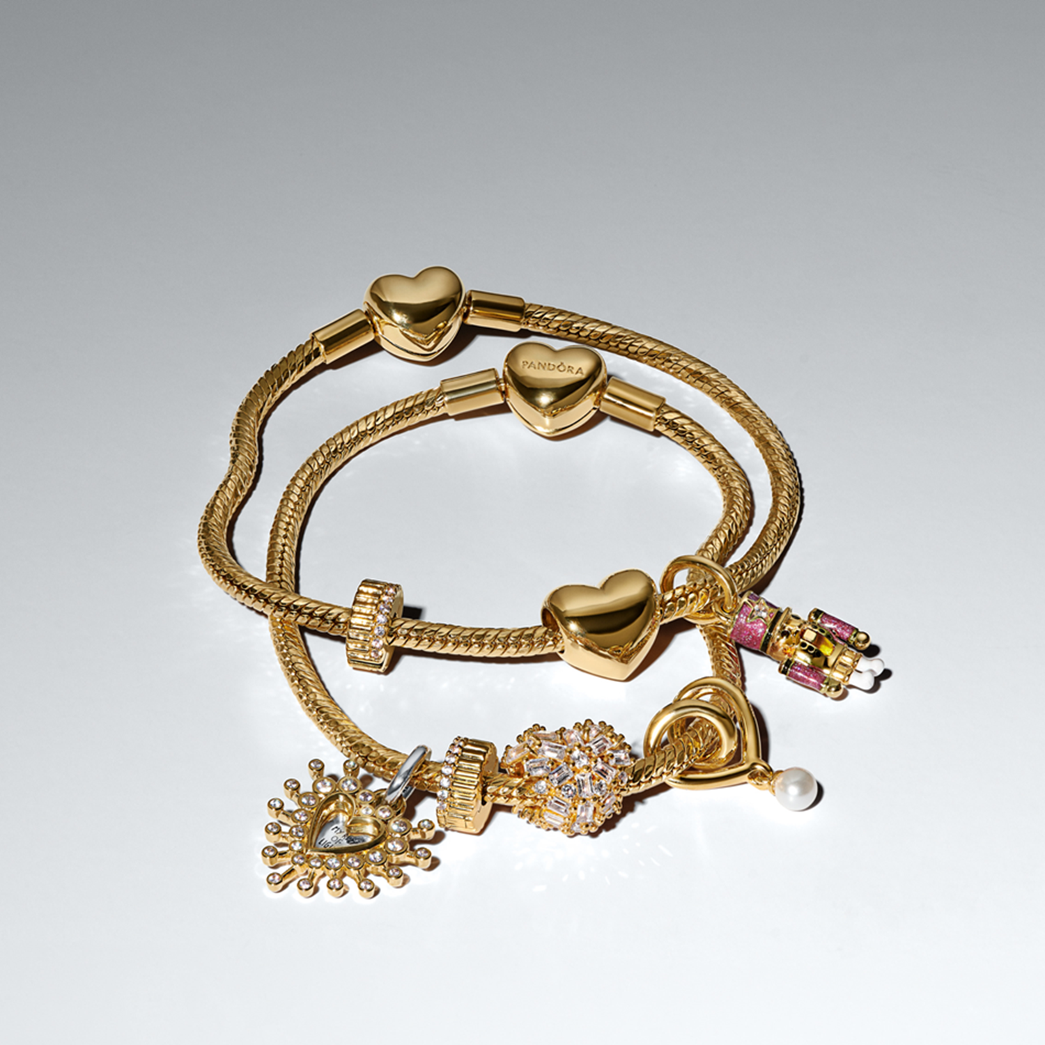 Pandora Moments Gold Plated Wrapped Heart Charm 764138C01