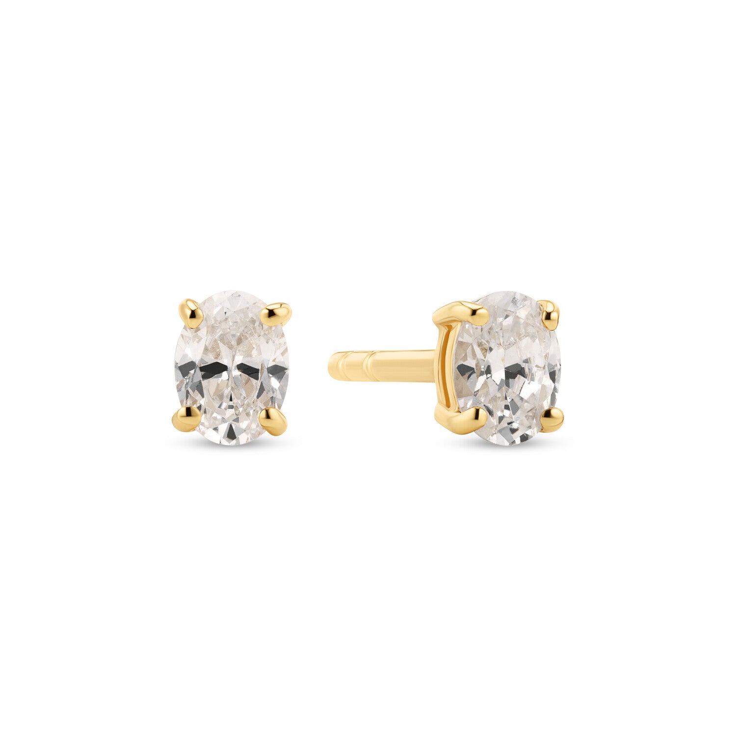 Sif Jakobs Gold Plated Ovale Earrings SJ-E2744-CZ-YG