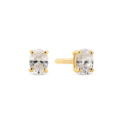 Sif Jakobs Gold Plated Ovale Earrings SJ-E2744-CZ-YG