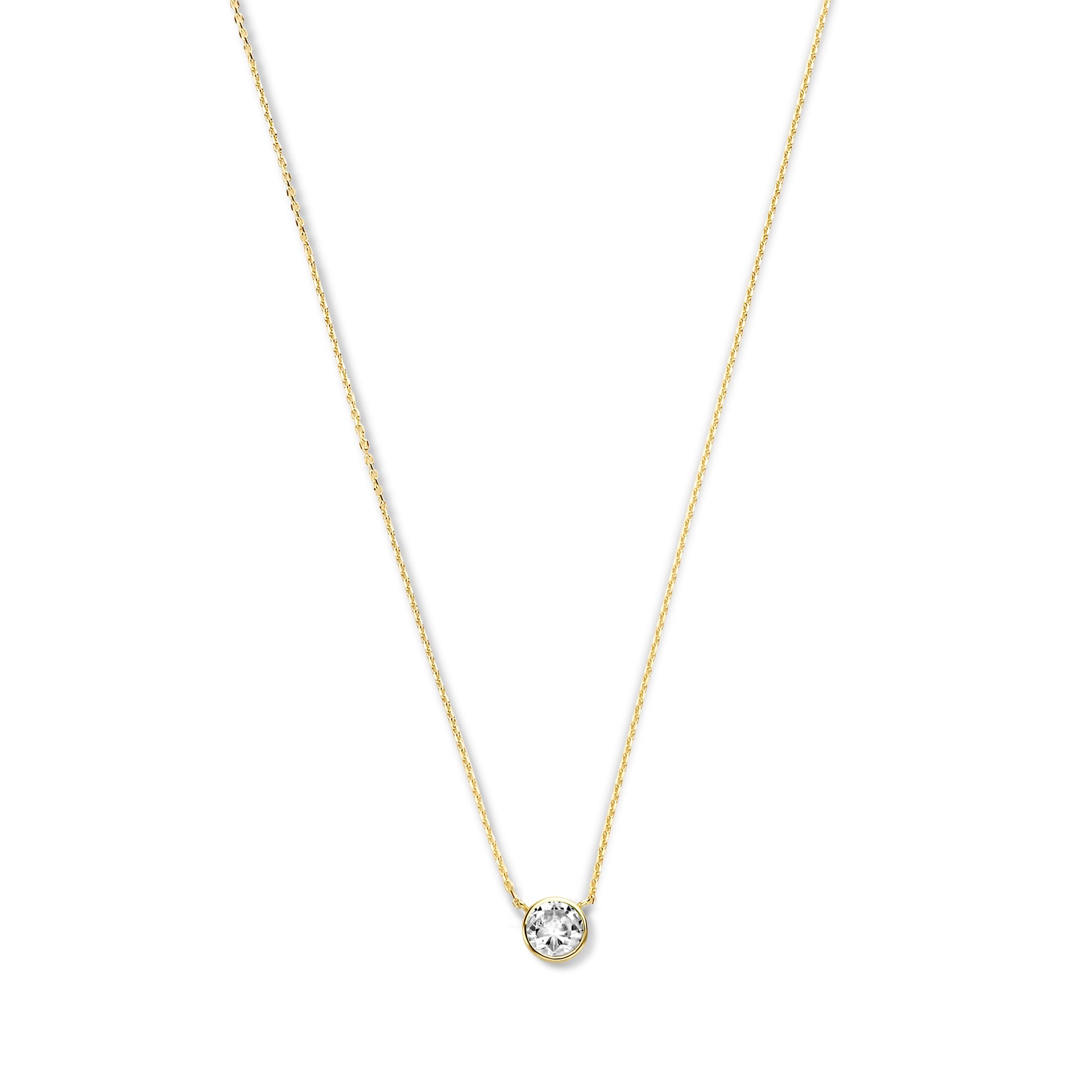 Violet Hamden Venus 925 Sterling Silver Gold-coloured Necklace with Birthstone VH340010-DEC