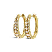 Karma Symbols XL 925 Sterling Silver Earhoops H446GP