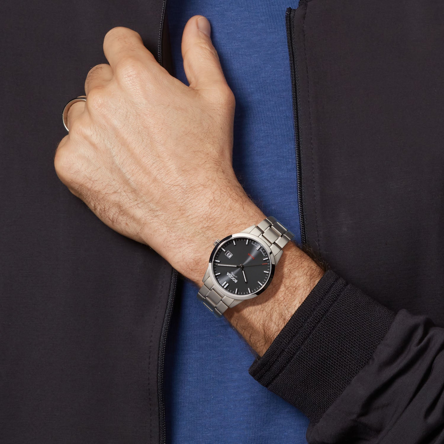 Boccia Titanium Blauw Heren Horloge 2002-3673-02