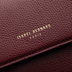 Isabel Bernard Femme Forte Heline Bordeaux Calfskin Leather Handbag IB21121