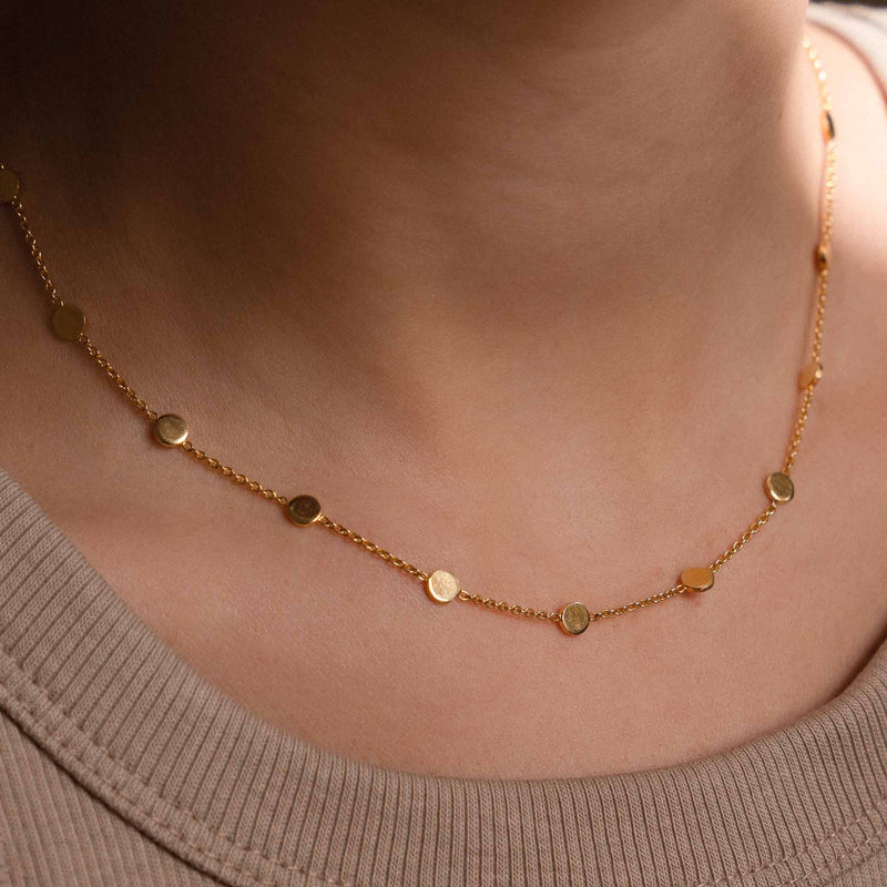 Violet Hamden Luna 925 Sterling Zilveren Gold Plated Choker met Munten VH15001-zoom-