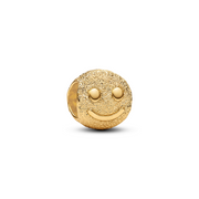 Pandora Moments Gold Plated Mini Charm Textured Happy Face 764526C00