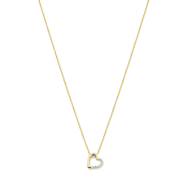 Isabel Bernard De la Paix Léna 14 karaat gouden ketting met diamant 0.03 ct IBD350029-zoom-