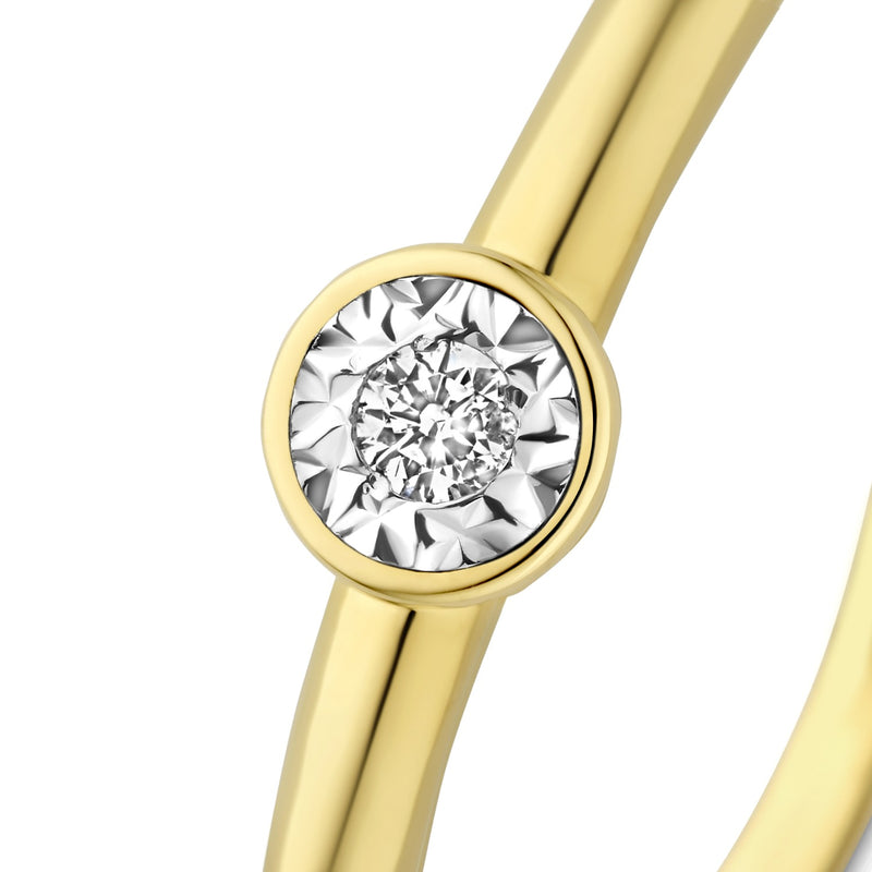 Isabel Bernard De la Paix Inaya 14 karaat gouden ring met diamant 0.03 ct IBD330025-48-zoom-