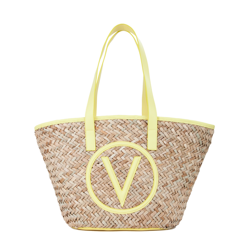 Valentino Bags Samuela Beige & Yellow Shopper VBG90O01NATUR/GIALLO-zoom-