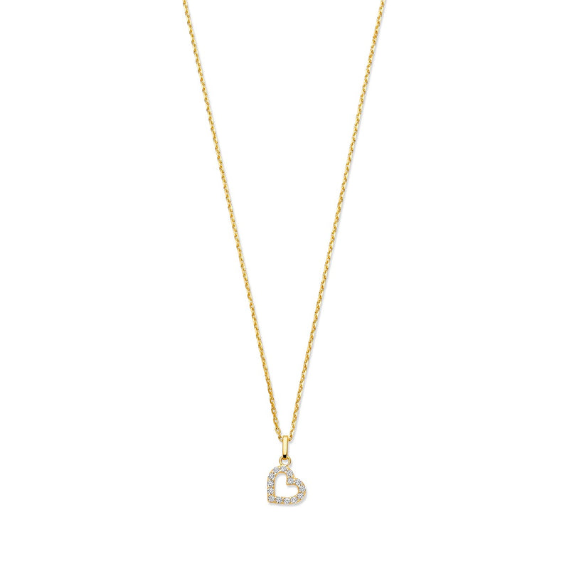 Beloro Jewels Monte Napoleone Valentina 9 karaat ketting met zirkonia BO340046-zoom-