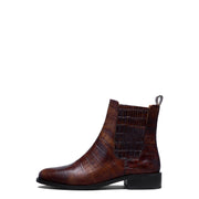 Isabel Bernard Vendôme Chey Croco Bruin Leren Chelsea Boots Van Kalfsleer IB53012-230-36
