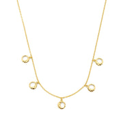 Violet Hamden Luna 925 Sterling Zilveren Gold Plated Ketting met Manen VH340034