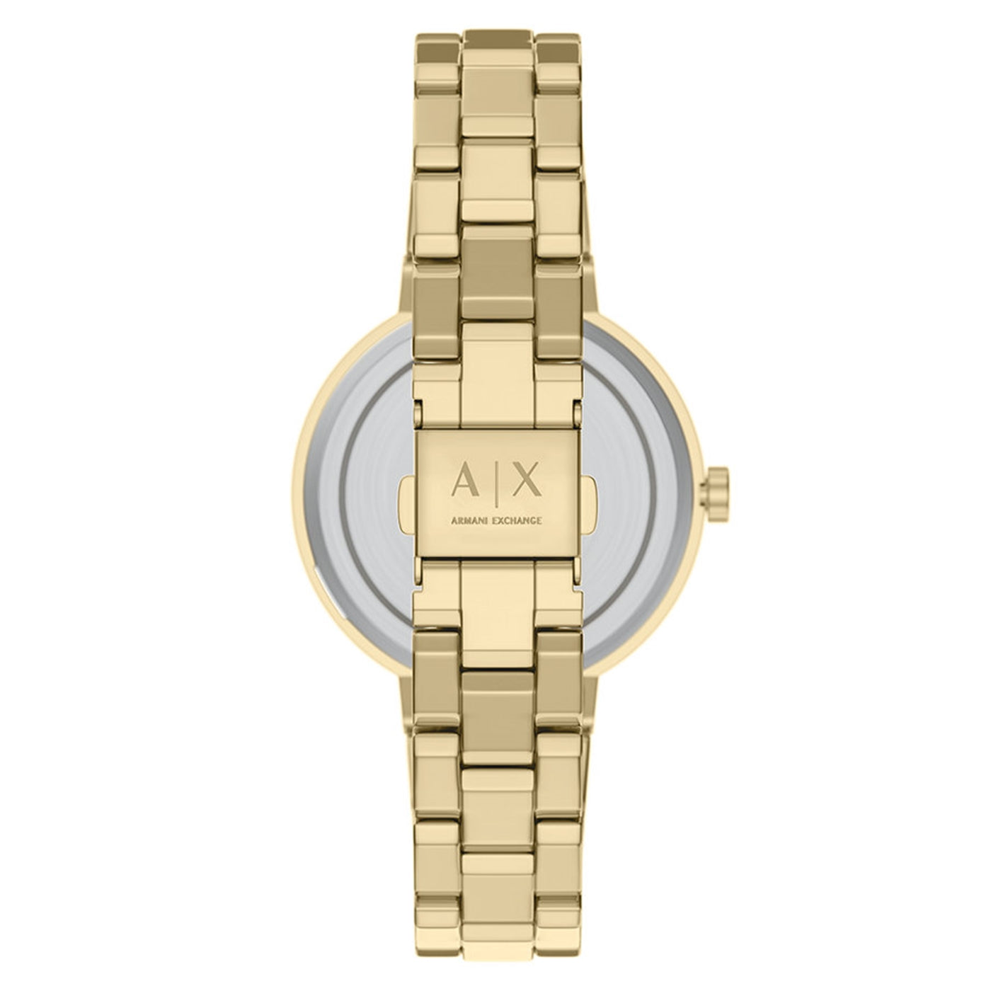 Armani Exchange Round Gold Watch with Gold Bracelet AX7177SET