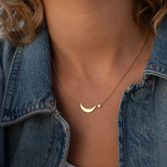 Violet Hamden Luna 925 Sterling Silver Gold Plated Necklace VH340046