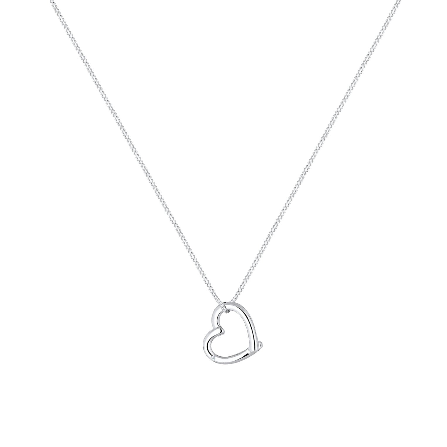 Elli 925 Sterling Silver Necklace with Diamond (0.015 ct) 2004-BF-0008007-001