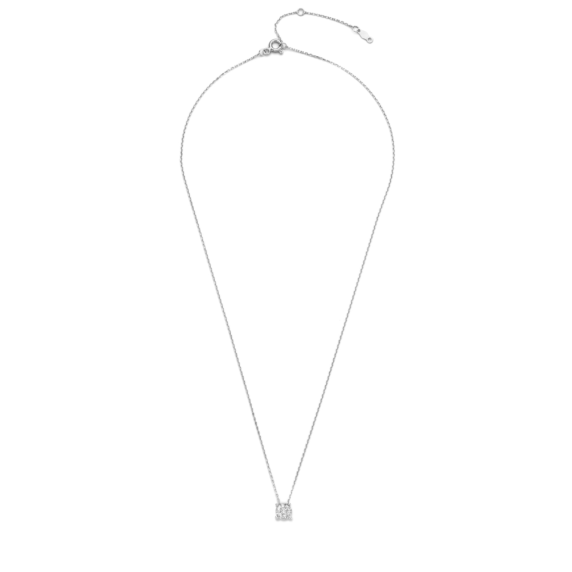 Isabel Bernard De la Paix Hanaé 14 Carat Whitegold Necklace | diamond 0.14 ct | IBD350010