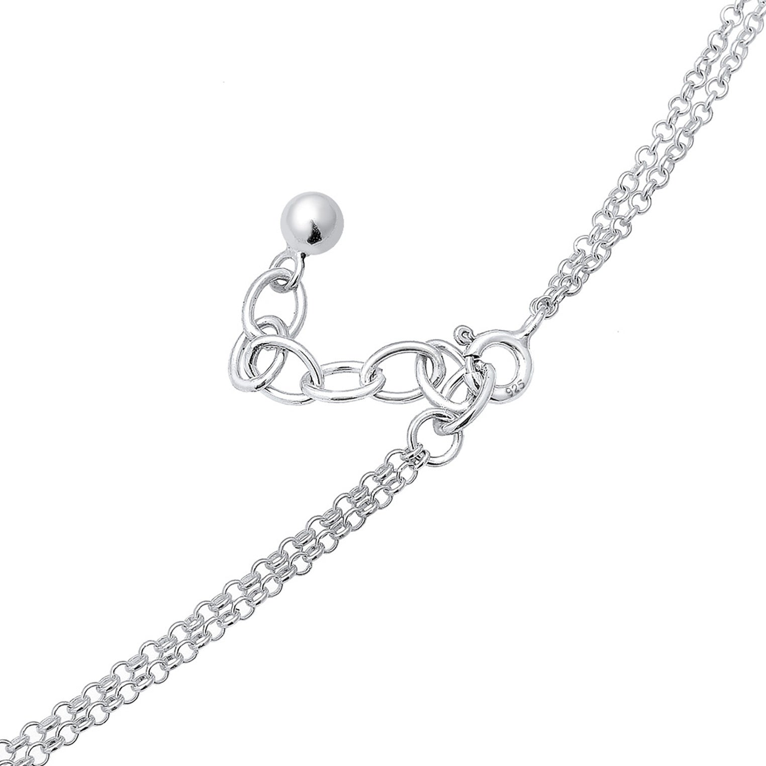 Elli 925 Sterling Silver Layered Y Chain Necklace 2004-BF-0007677-001