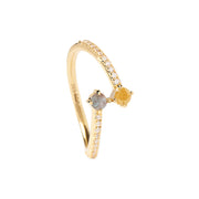 P D Paola Juno 925 Sterling Zilveren Goudkleurige Villa Ring Gold Plated AN01-647-12