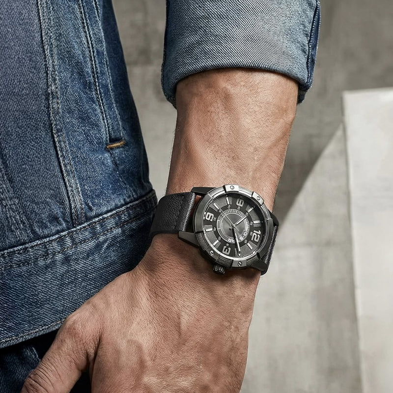 G-STAR Constructed Zwart Leren Herenhorloge GSW.506.02-zoom-