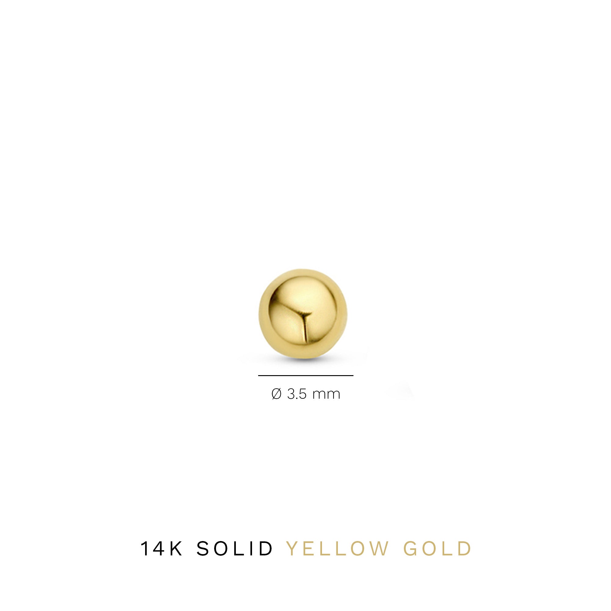 Isabel Bernard Le Marais Nadie 14 Carat Golden Ear Studs IB360035