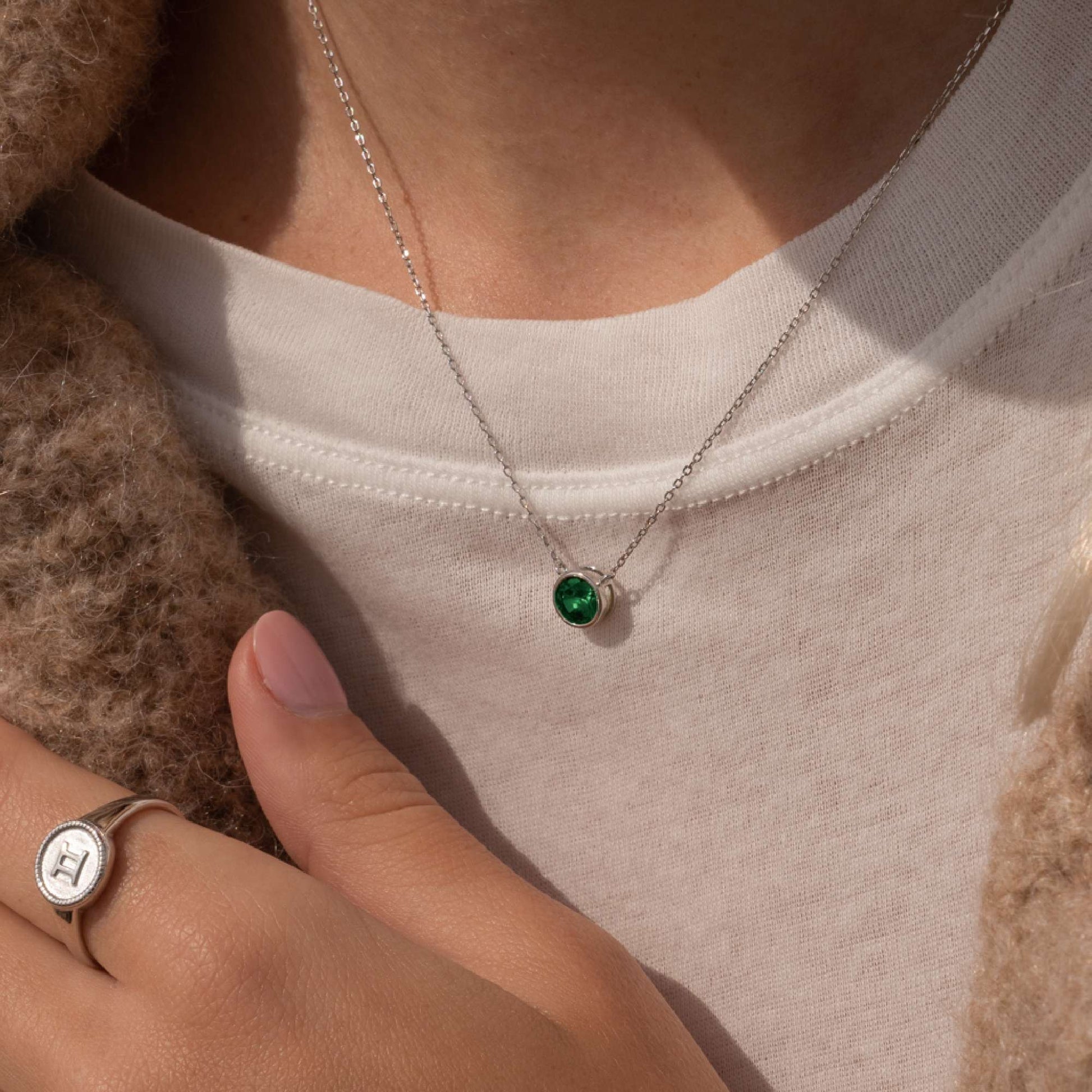 Violet Hamden Venus 925 Sterling Silver Necklace with Birthstone VH340009-DEC