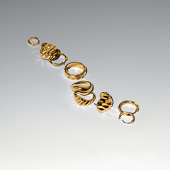 Pandora Essence Gold Plated Rippled Wide Band Ring 163886C00-54