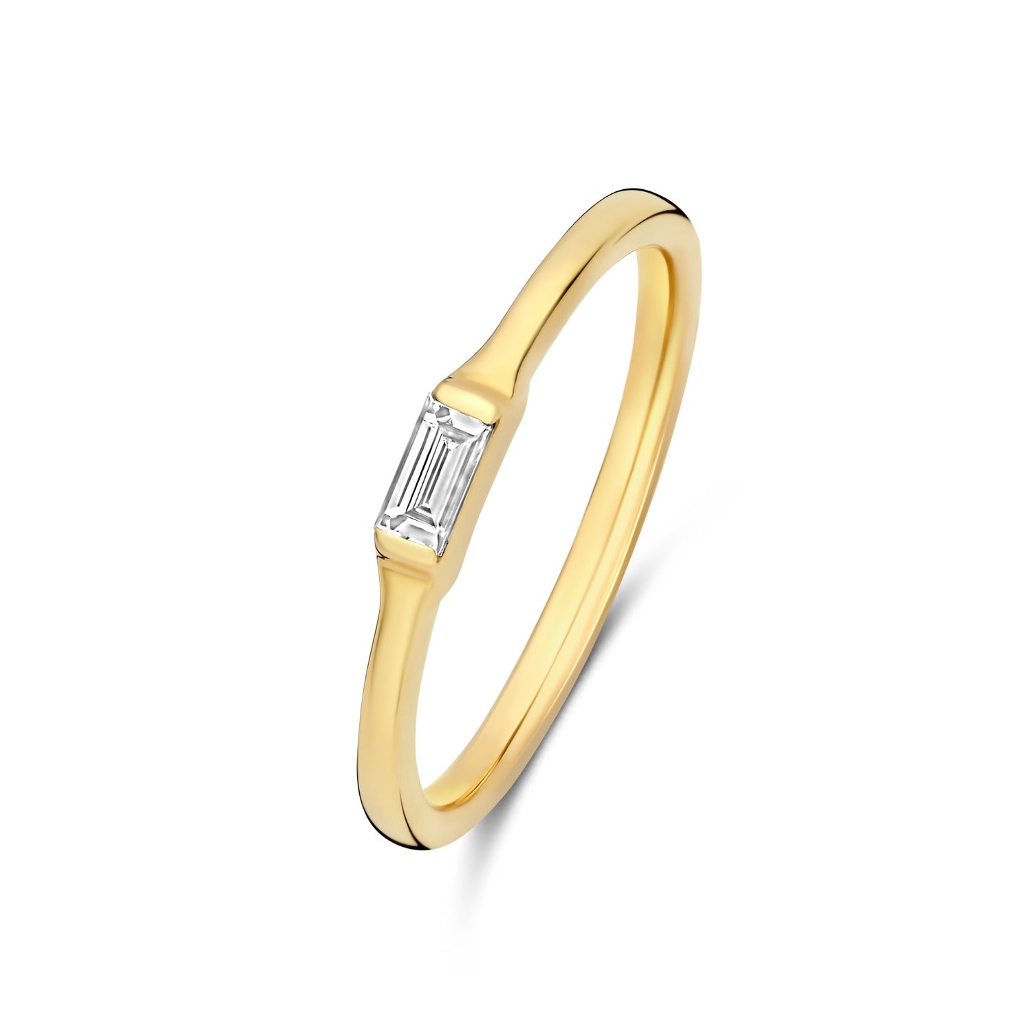 Isabel Bernard De la Paix Lucia 14 karat gold ring with diamond 0.08 carat IBD330045-50