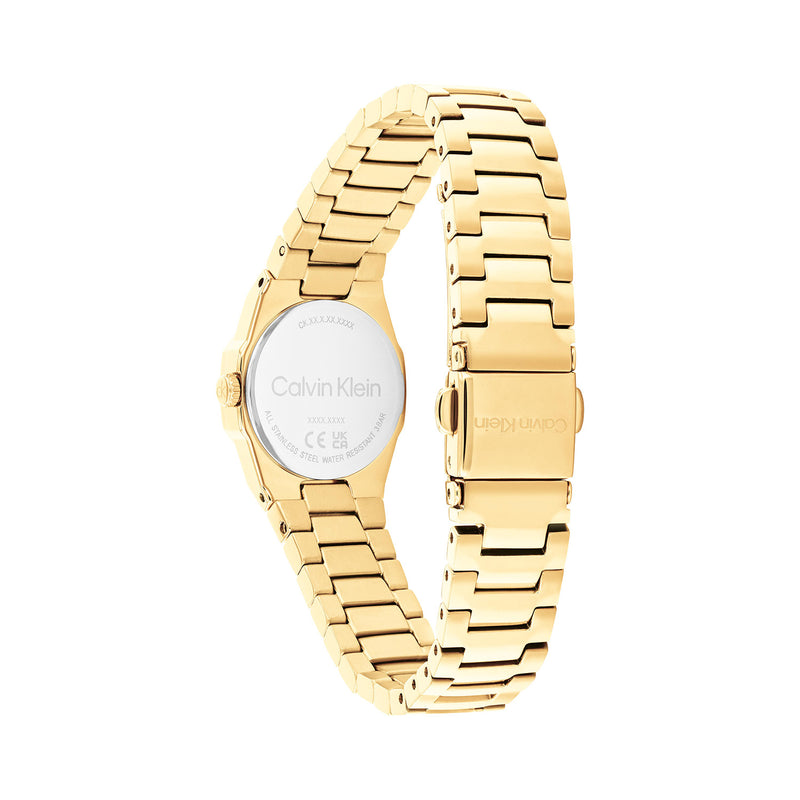 Calvin Klein Geometric Elegance Goudkleurig Dames Horloge 2002-CK25100142-zoom-