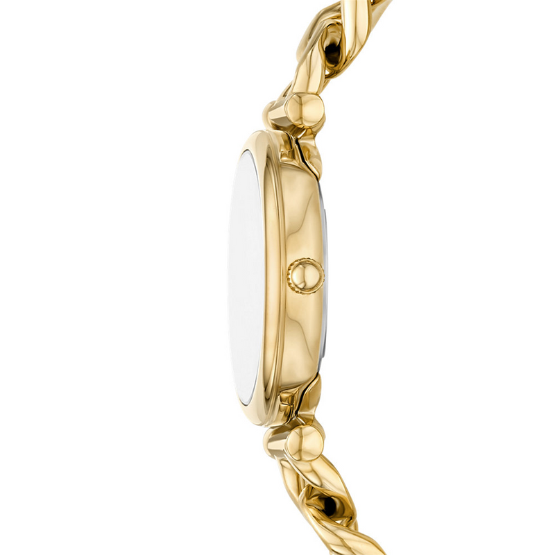 Fossil Carlie Goud en Zwarte Parelmoer Dameshorloge ES5416-zoom-