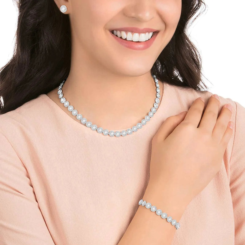 Swarovski Angelic Silver-coloured Jewellery Set 5367853-zoom-
