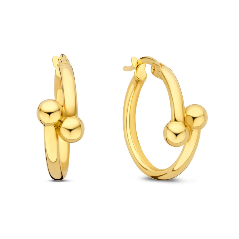 Isabel Bernard Cadeau d'Isabel 14 karaat gouden bangle en oorringen giftset IB90179-zoom-