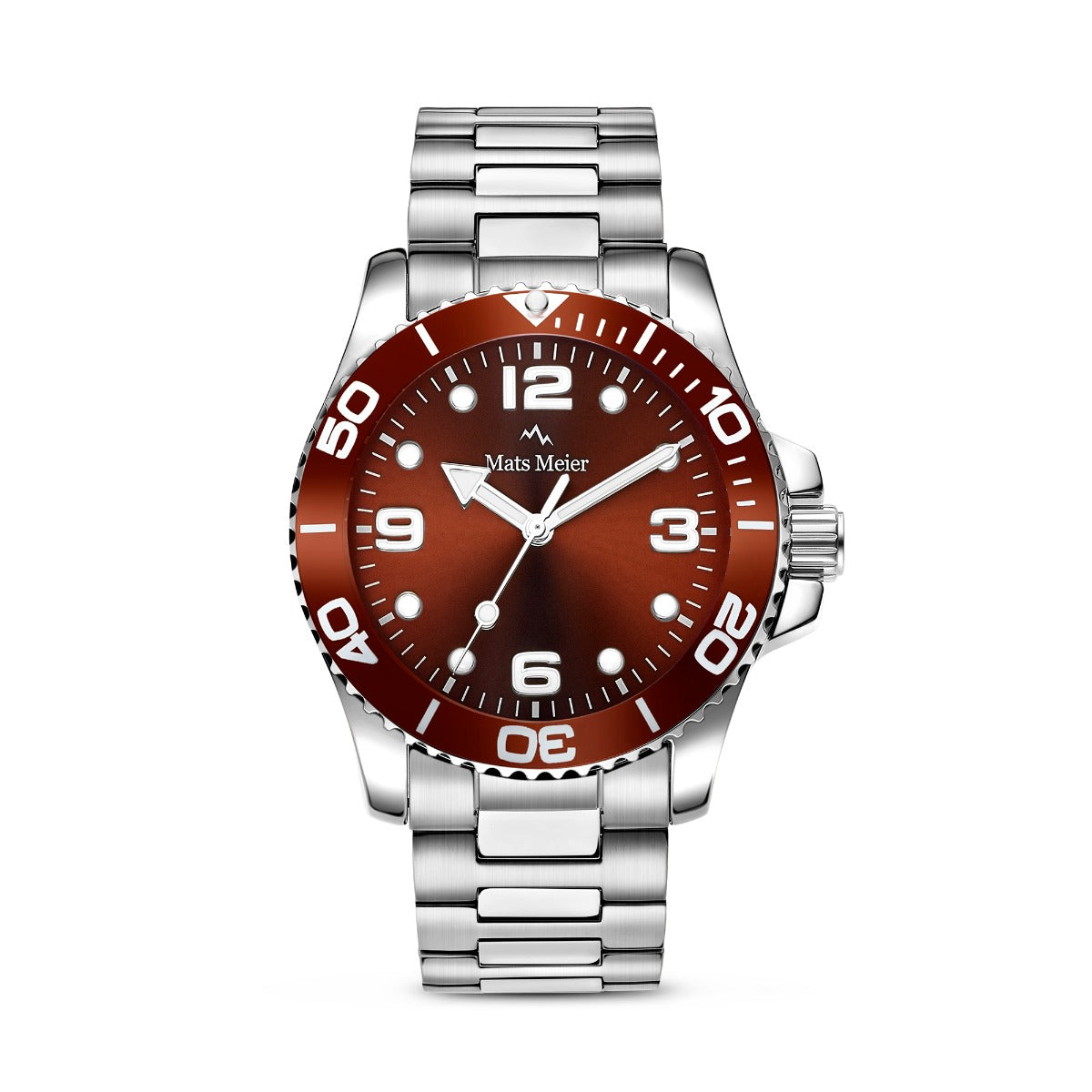 Mats Meier Ponte Dei Salti Men's Watch Silver Coloured and Brown MM00526