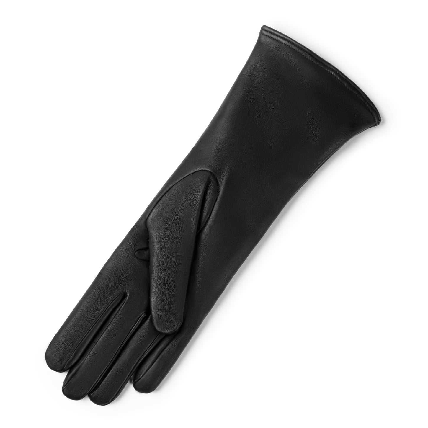 Isabel Bernard Honoré Sylvie black goatskin leather gloves IB67004-301-6.5