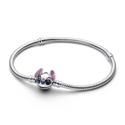 Pandora Collabs 925 Sterling Silver Disney Stitch Snake Chain Bracelet 593738C01-17