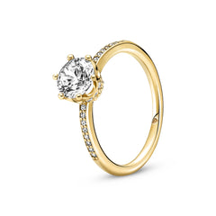 Pandora Clear Sparkling Crown Solitaire Ring 168289C01-52