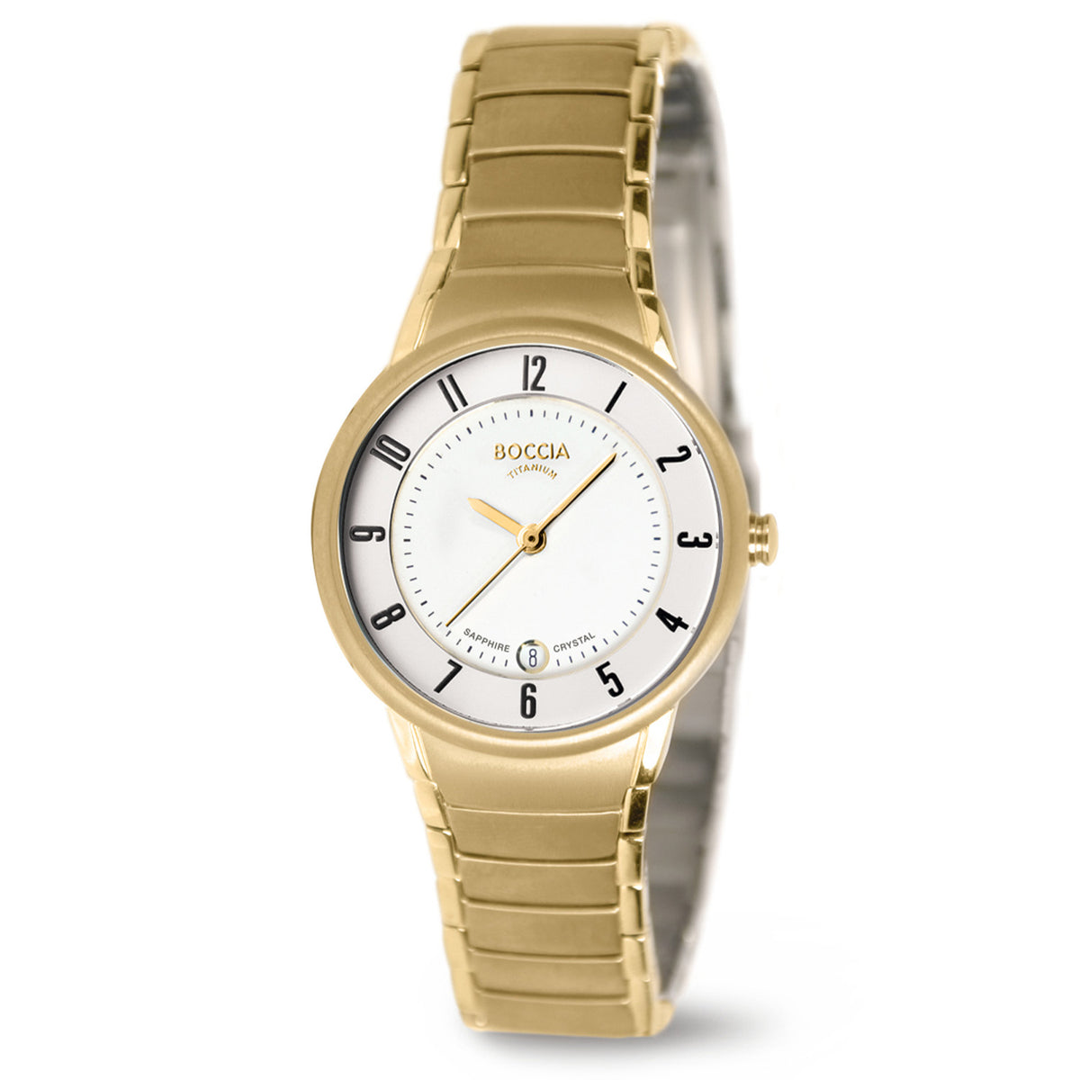 Boccia Titanium Parelmoer Dames Horloge 2002-3158-05