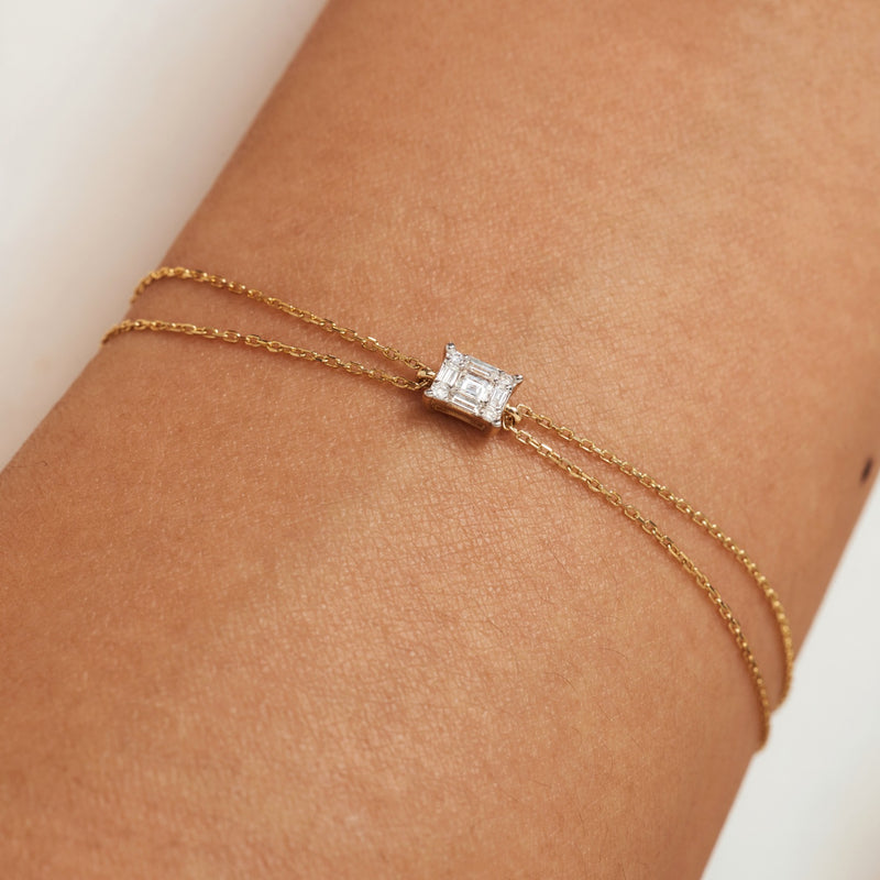 Isabel Bernard De la Paix Maxime 14 Karaat Gouden Armband | Diamant 0.10 ct | IBD320009-zoom-