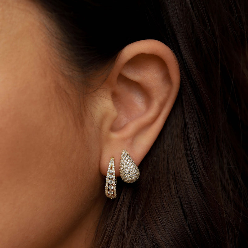 Karma Symbols XL 925 Sterling Silver Earstuds X162GP-zoom-